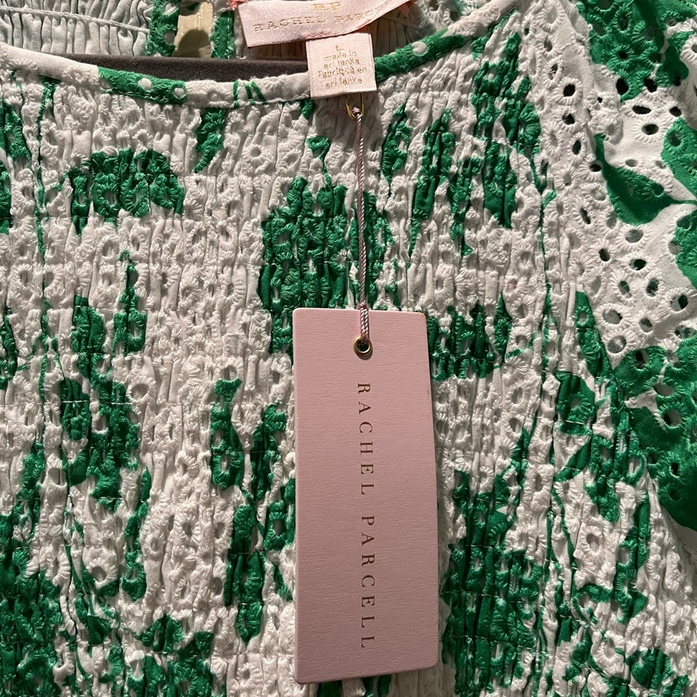 Rachel Parcell nwt eyelet green and white dress - Picture 3 of 4